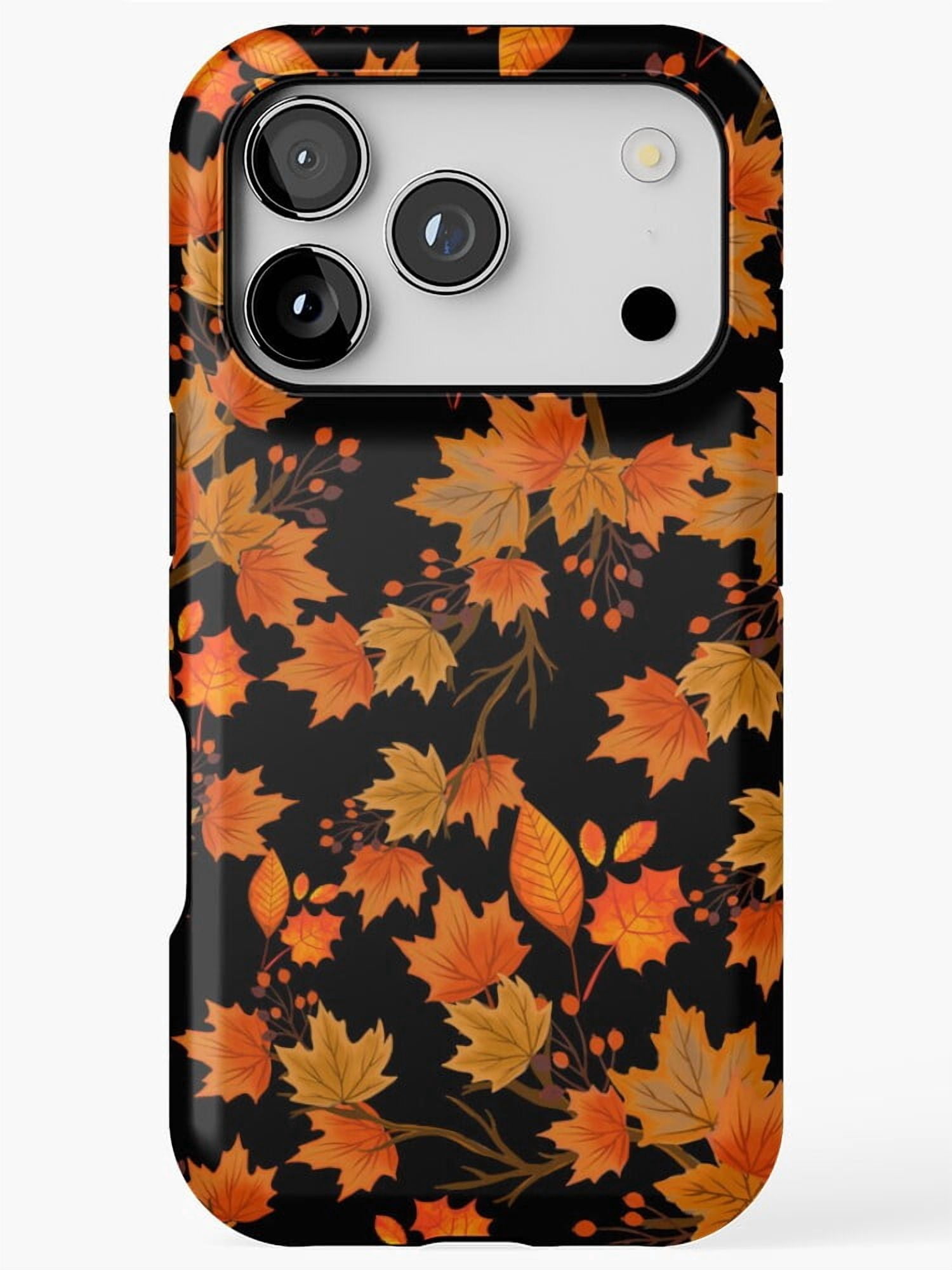 Autumn Cozy Fall Foliage Warm Rustic Aesthetic Pattern Tough Phone Case ...