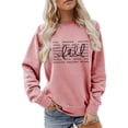 thumbnail image 1 of Autumn Cozy Hooded Sweatshirt for Everyday Casual Wear with Graphic Print Soft Top in Relaxed Fit Winter Ready Women's Pullover Pink S, 1 of 4
