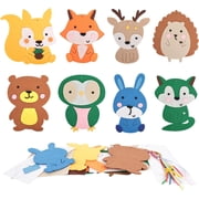 Autumn Craft Set for Children, 8 Pieces Felt Craft Autumn Animal, Creative Autumn Decoration Indoor, Craft Set Children from 3 4 5 6 7 8 Years for Boys Girls Gifts