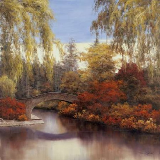 Autumn Crossing Canvas Art - Diane Romanello (24 x 24)