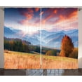 thumbnail image 1 of Ambesonne Autumn Curtains 2 Panel Set, Colorful Fall Scene, 108" x 63", Multicolor, 1 of 3