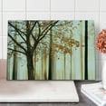 thumbnail image 1 of Autumn Cutting Board, Picture of a Lonely Tree Leaves on an Abstract Woodland Background Print, Decorative Tempered Glass Cutting and Serving Board, Large Size, Orange Brown, by Ambesonne, 1 of 5