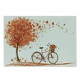 thumbnail image 1 of Autumn Cutting Board, Watercolor Fall Season Landscape with Leaves Flying in Breeze Bicycle, Decorative Tempered Glass Cutting and Serving Board, in 3 Sizes, by Ambesonne, 1 of 2