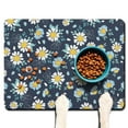 thumbnail image 1 of Autumn Daisy Pet Feeding Mat - Absorbent Non-Slip Dog Food Mat - Waterproof Floral Design - Retro Daisy Graphic - Easy Clean for Puppies, 1 of 7