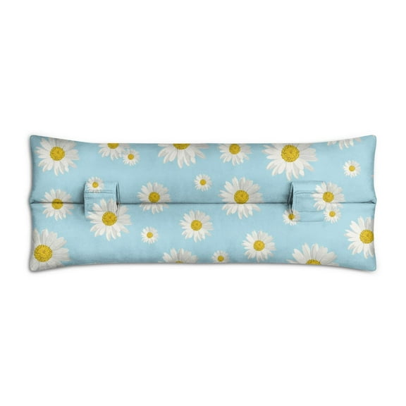 Autumn Daisy Print Mastectomy Pillow - Retro Floral Seatbelt Protector - Comfortable for Elderly with Chest Sensitivity