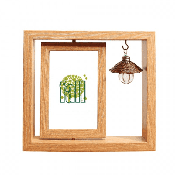 Autumn Deciduous Loving Trees Wooden Rotating Picture Photo Frame 4x6