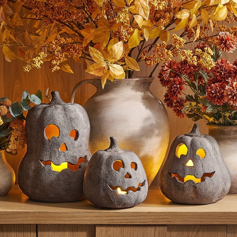 Glowing DIY Halloween Lantern Crafts and Luminary Ideas Handmade fall/Halloween Lantern with lights main image 2