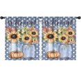 thumbnail image 1 of Autumn Decor Rustic Fall Style Kitchen Curtains 2 Pieces Farmhouse,52x63in Kitchen Curtains Fall Holiday Long Curtain, 1 of 5