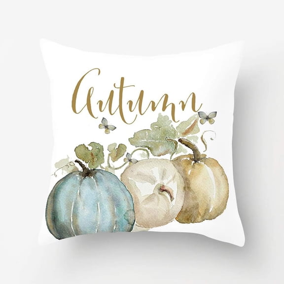 Autumn Decorations Pumpkin Pillow Covers Set of 4 Fall Decor Grateful Thanksgiving Throw Pillow Covers Cushion Cover 18 X 18