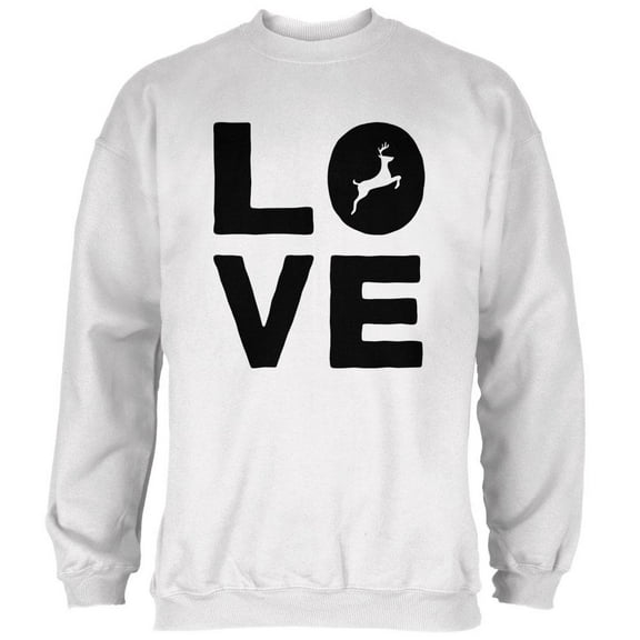 Autumn Deer Love Mens Sweatshirt White LG