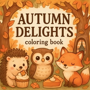 Autumn Delights - Coloring Book, (Paperback)