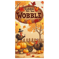 thumbnail image 1 of Autumn Design Vegan Thanksgiving Banner Turkey Illustration Gobble Till You Wobble Fall Decoration for Family Dinner Party Festival, 1 of 8