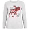 thumbnail image 1 of Autumn Don't Moose with Me Ladies' Relaxed Jersey Long-Sleeve Tee White MD, 1 of 1