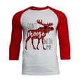 thumbnail image 1 of Autumn Don't Moose with Me Mens Soft Raglan T Shirt White-Red SM, 1 of 1