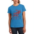 thumbnail image 1 of Autumn Don't Moose with Me Womens Soft Heather T Shirt Heathered Bright Turquiose SM, 1 of 1