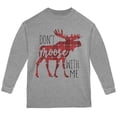 thumbnail image 1 of Autumn Don't Moose with Me Youth Long Sleeve T Shirt Storm Grey YMD, 1 of 1