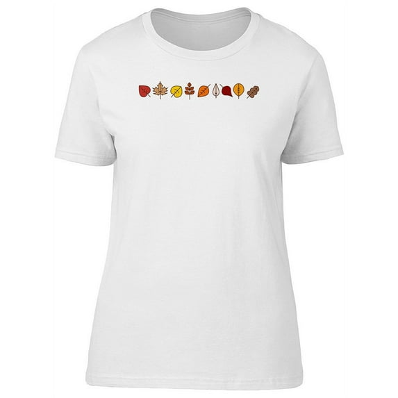 Autumn Doodle Leaves Tee Women's -Image by Shutterstock