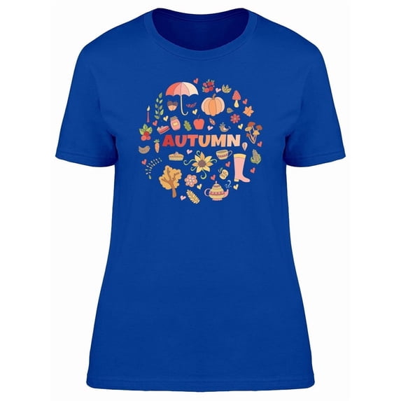 Autumn Doodles In Circle Tee Women's -Image by Shutterstock