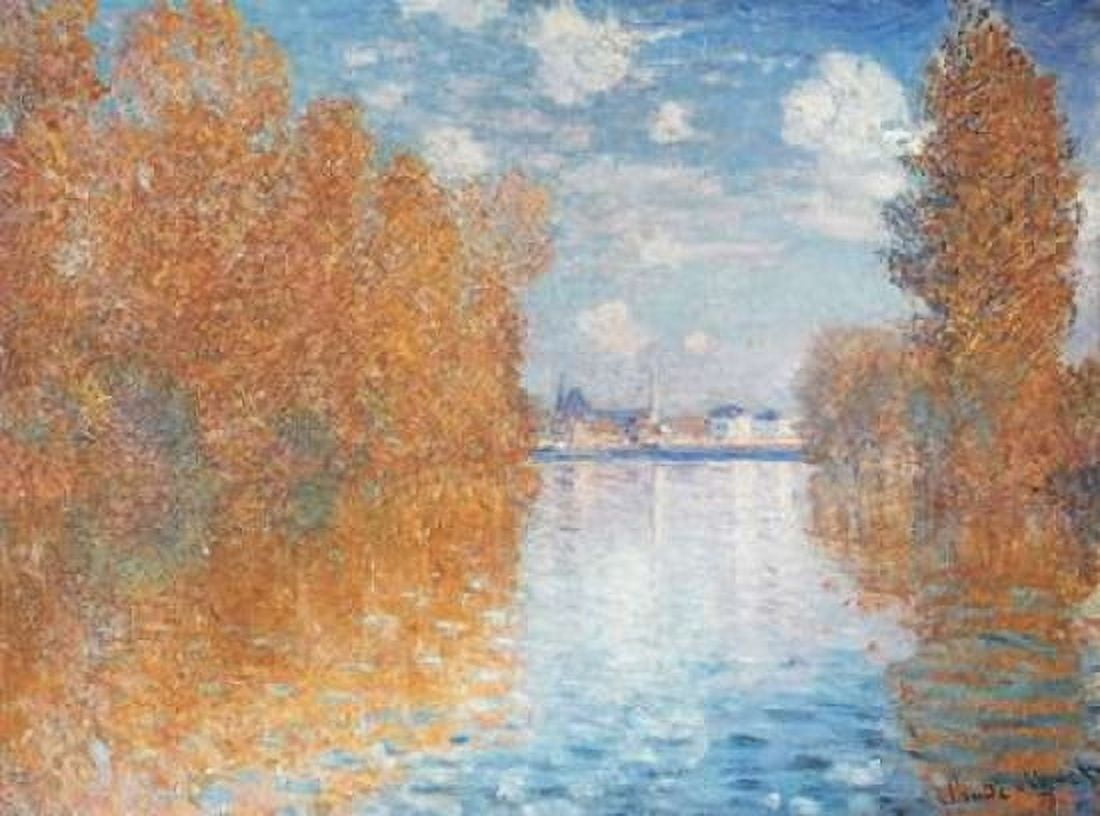 Autumn Effect at Argenteuil 1873 Canvas Art - Claude Monet (18 x 24)