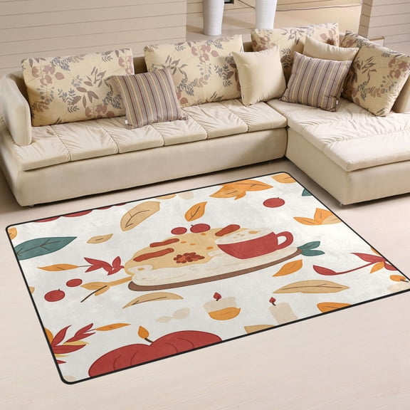 Autumn Element Cake Soft Polyester Area Rug 31''x20'', Non Slip, Memory Foam, Water Absorbent