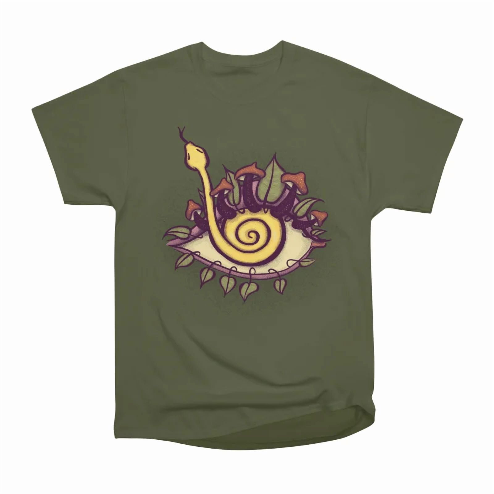 Autumn Eye with Mushrooms and Snake Iris Surreal Fall Fantasy Art T ...
