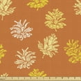 thumbnail image 1 of Autumn Fabric by the Yard, Fall Themed Pine Cones Repetitive Warm Tones Polka Dots Pattern, Upholstery Fabric for Dining Chairs Home Decor Accents, Burnt Sienna Pale Yellow by Ambesonne, 1 of 5