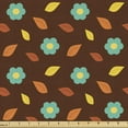 thumbnail image 1 of Ambesonne Autumn Fabric by the Yard Upholstery, Warm Tones Fall Season Art, 1 Yard, Chocolate and Turquoise, 1 of 5