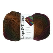 Loops & Threads Autumn Facets Yarn - Medium Weight Yarn for Knitting, Crochet, Weaving, Arts & Crafts, 15 Pack