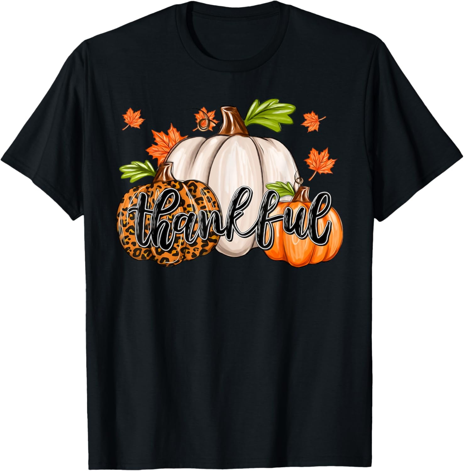 Autumn Fall Happy Thanksgiving Turkey Pumpkin 2024 Funny TShirt