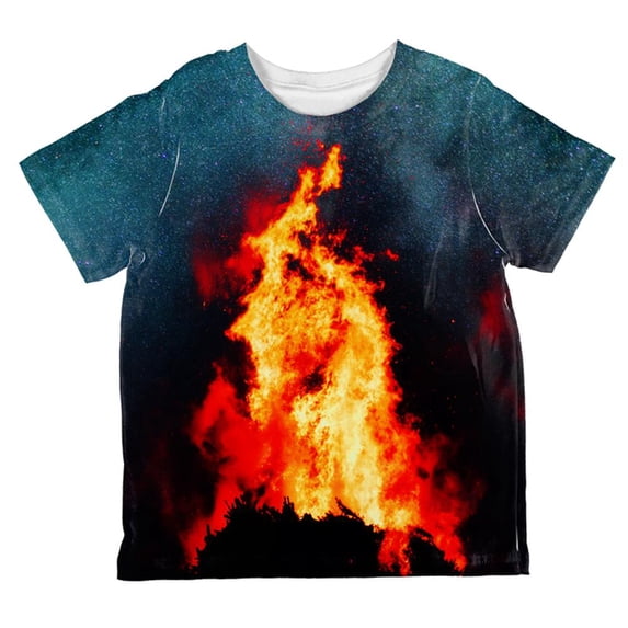 Autumn Fall It's Bonfire Season All Over Toddler T Shirt Multi 4T