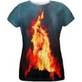 thumbnail image 1 of Autumn Fall It's Bonfire Season All Over Womens T Shirt Multi LG, 1 of 2