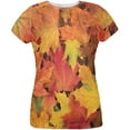thumbnail image 1 of Autumn Fall Leaves All Over Womens T-Shirt - Small, 1 of 2