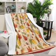 thumbnail image 1 of Autumn Fall Leaves Pattern Blanket,Comfortable Soft Lamb Wool Throw Blanket,All Season,Warm Lightweight Blankets for Sofa Bed Couch Living Room Chair,60"x80", 1 of 4