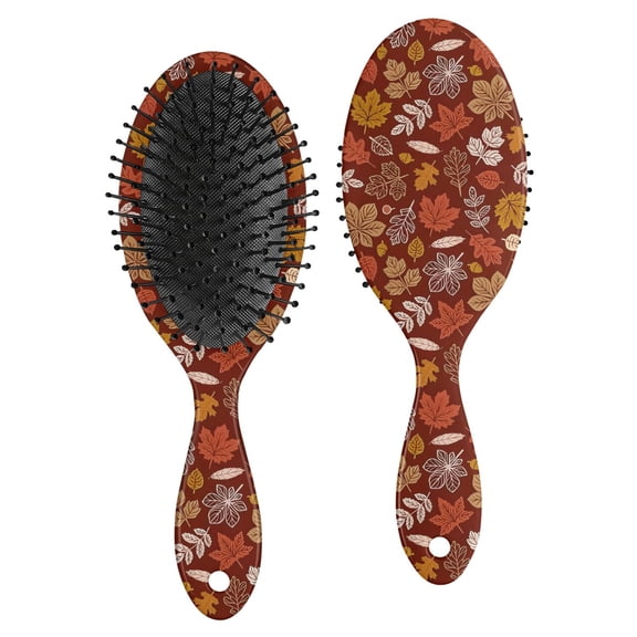 Autumn Fall Leaves Pattern Hair Brush,Girls Detangling Hair Brush,Glide Through Tangles with Ease for Wet & Dry Hair