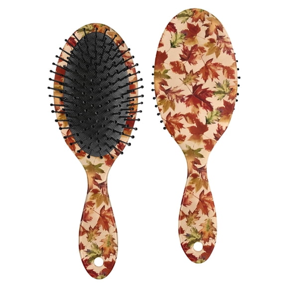 Autumn Fall Leaves Pattern Hair Brush,Girls Detangling Hair Brush,Glide Through Tangles with Ease for Wet & Dry Hair
