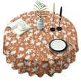 thumbnail image 1 of Autumn Fall Leaves Pattern Round Tablecloth 60" X 60",Wrinkle Wipeable Table Cloth for Kitchen Dining Room Picnic Patio Party, 1 of 6