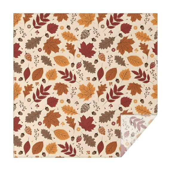Autumn Fall Leaves Pattern Square Tablecloth,Waterproof Square Table Cover,Wipeable Spillproof Washable Table Cover for Home Kitchen Party Decor 42"X42"(107x107cm)