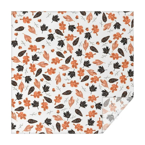 Autumn Fall Leaves Pattern Square Tablecloth,Waterproof Square Table Cover,Wipeable Spillproof Washable Table Cover for Home Kitchen Party Decor 60"x60"(152x152cm)