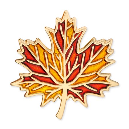 Autumn Fall Maple Leaf Enamel Lapel Pin