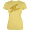thumbnail image 1 of Autumn Fall Pumpkin Spice Everything Juniors Soft T Shirt Yellow X-LG, 1 of 1