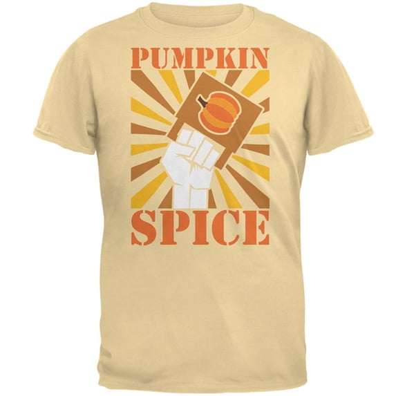 Autumn Fall Pumpkin Spice Revolution Raised Fist Mens T Shirt Yellow Haze SM