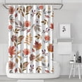 thumbnail image 1 of Autumn Fall Shower Curtain with Pumpkins and Maple Leaves, 72x72 Inch Waterproof Bathroom Decor - Thanksgiving Harvest Theme Polyester Fabric with Hooks, 1 of 6