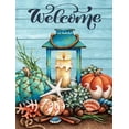 thumbnail image 1 of Autumn Fall Welcome Garden Flag 12x18 inch Double Sided Decorative Pumpkin Wooden Starfish House Yard Flags for Spring Summer Garden Yard Outdoor Indoor Lawn Farmhouse Outside Decoration, 1 of 6