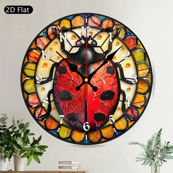 Autumn Fall Welcome Pumpkin Round Wall Clock Silent Rustic Farmhouse Home Decor