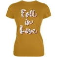 thumbnail image 1 of Autumn Fall in Love Leaves Pattern Juniors Soft T Shirt, 1 of 1
