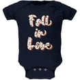 thumbnail image 1 of Autumn Fall in Love Leaves Pattern Soft Baby One Piece Navy 18 Month, 1 of 1