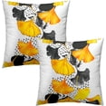 thumbnail image 1 of Autumn Falling Ginkgo Pillow Covers - Ginkgo Leaf Decorative Throw Pillow Covers 18x18 Inch Rustic Fall Pillow Cases Set of 2 for Couch Sofa Living Room Patio Furniture, 1 of 7
