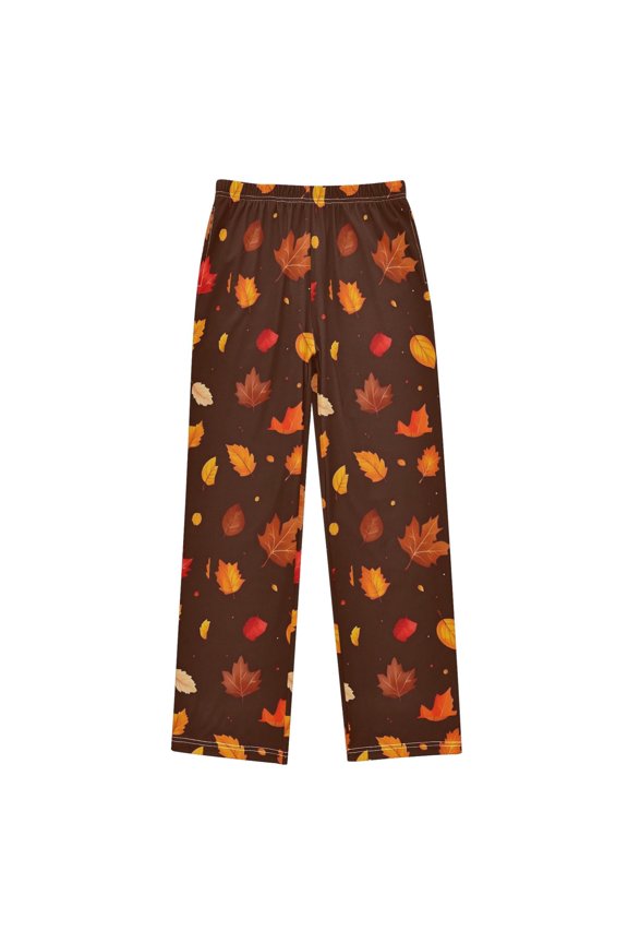 Autumn Falling Leaves Pajama Pants Soft Lightweight Lounge Pants Bottoms Sleep Pants Warm Comfy