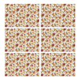 thumbnail image 1 of Autumn Family Placemats Set of 6, 12x18 Inch Rustic Linen Table Mats with Pumpkin and Sunflower Pattern, Washable Farmhouse Dining Decor for Fall Parties, 1 of 5