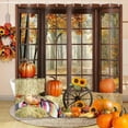 thumbnail image 1 of Autumn Farm Fall Shower Curtain, Fall Pumpkins Thanksgiving Sunflowers Harvest Shower Curtains, Nature Leaves Farmhouse Bathroom Curtain Set with 12 Hooks, 72 X 72 Inches, 1 of 5